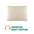 Improves overall body posture with back support latex pillow